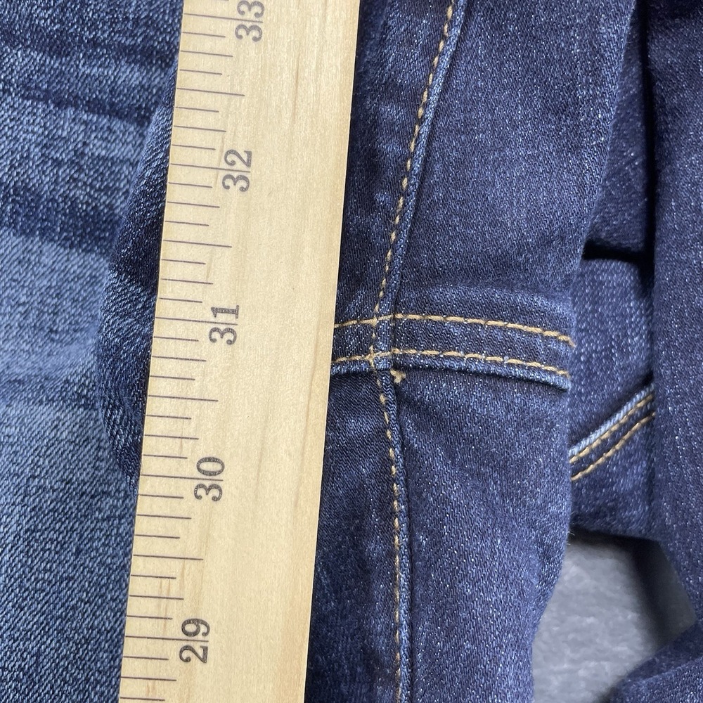 American Eagle Jeans Women 8 Regular Blue Low Rise Skinny Kick Dark Wash Stretch - Picture 8 of 10